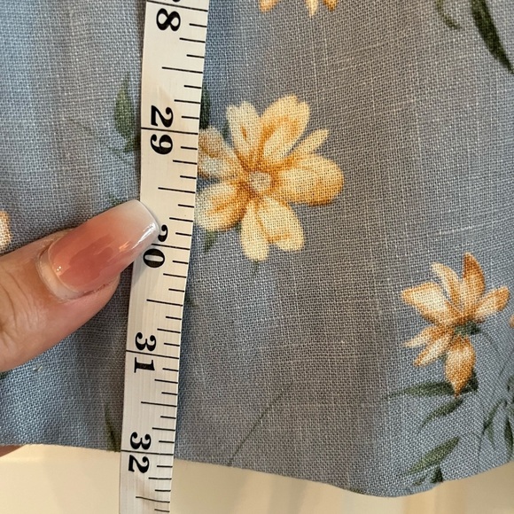 🌼 Vintage Liz Claiborne Linen Maxi Floral Skirt , in Size: 12 ✨ - Picture 7 of 17